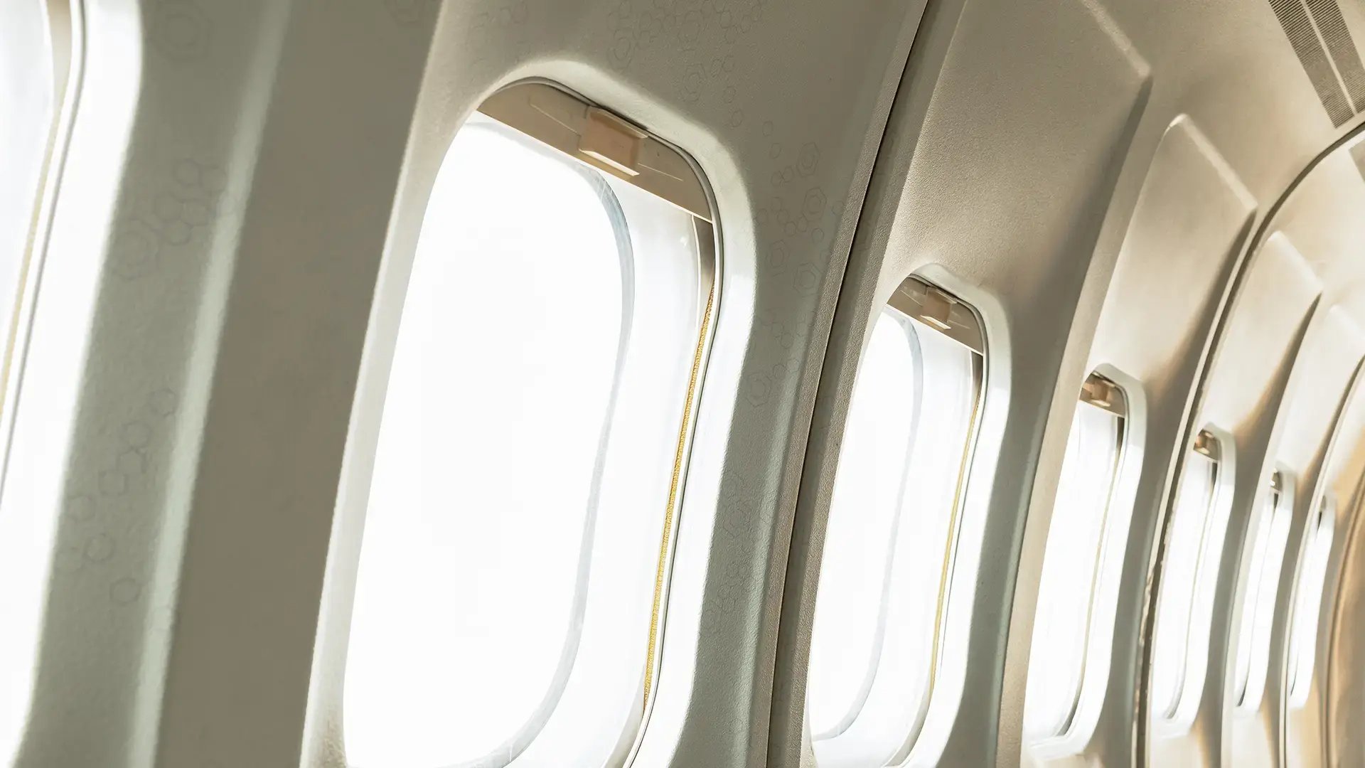 Interior of commercial jet